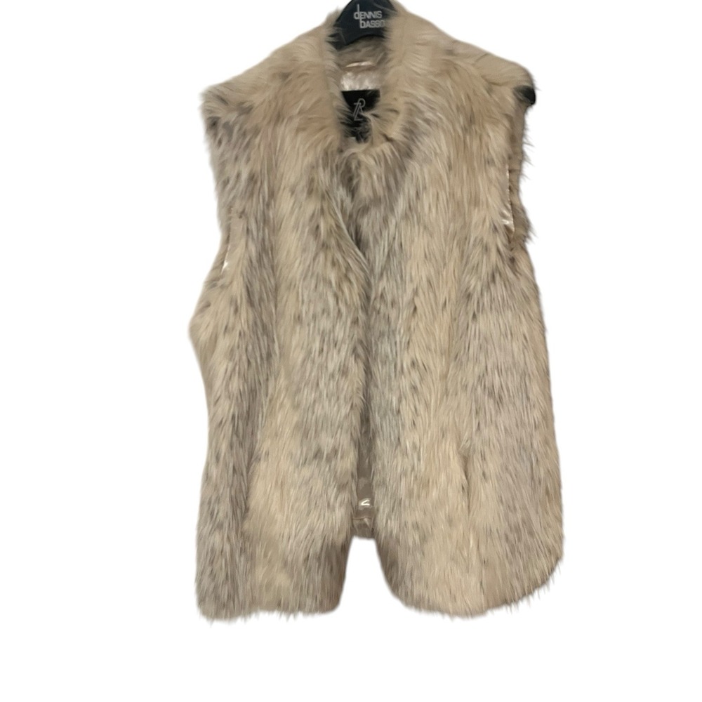 Rachel Zoe Long Faux Fur Boho Luxury Style Vest  Lined Size 2X - Picture 3 of 8